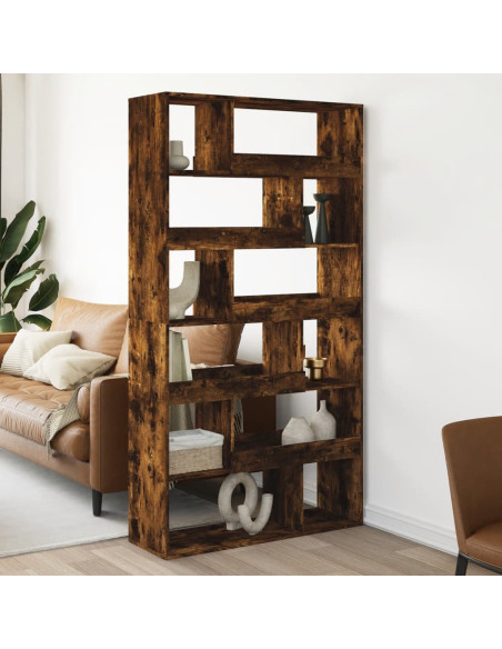 Libreria Rovere Fumo 100x33x187,5 cm in Truciolato