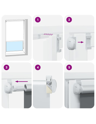 Tenda a Rullo Oscurante 55x150 cm Larghezza Tessuto 50,7 cm