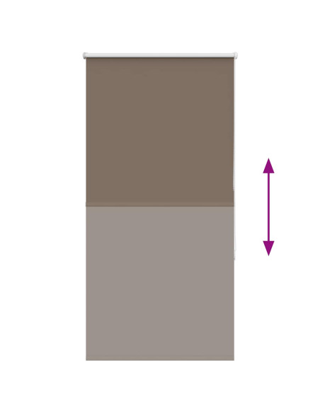 Tenda a Rullo Oscurante 80x130 cm Larghezza Tessuto 75,7 cm