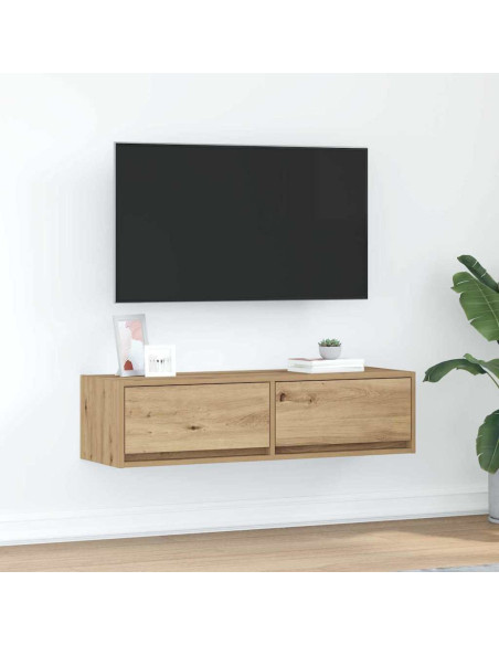 Mobile TV con cassetto rovere artigianale 100 x 31 x 25.5 cm