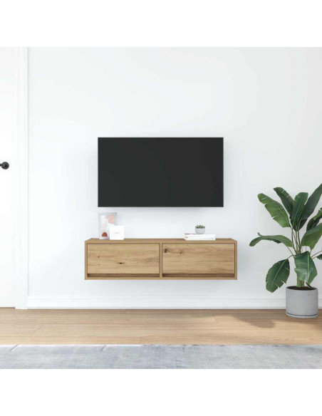 Mobile TV con cassetto rovere artigianale 100 x 31 x 25.5 cm