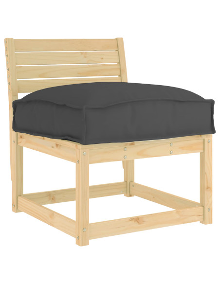 Cuscino Nero 60 x 40 x 8 cm Tessuto Oxford