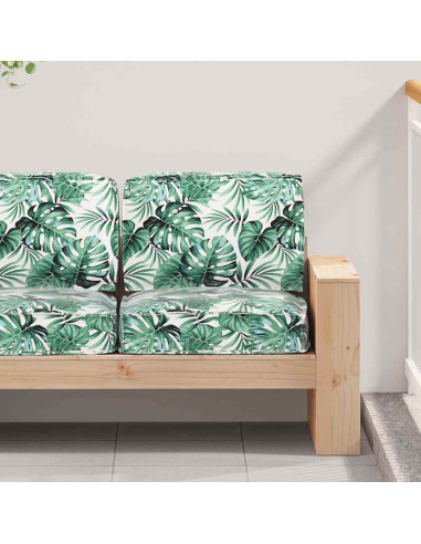 Set di Cuscini per Pallet Floreale 2 pcs Motivo Foglia Verde