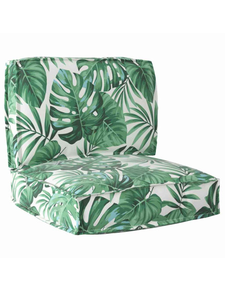 Set di Cuscini per Pallet Floreale 2 pcs Motivo Foglia Verde