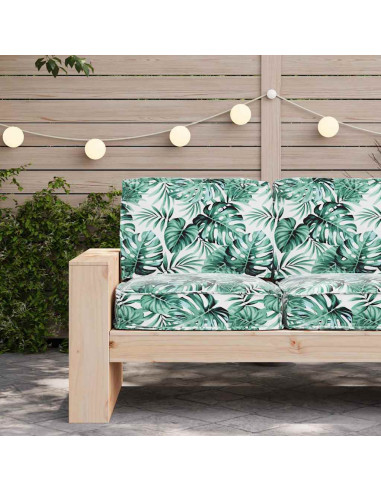 Set di Cuscini per Pallet Floreale 2 pcs Motivo Foglia Verde