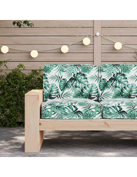 Set di Cuscini per Pallet Floreale 2 pcs Motivo Foglia Verde