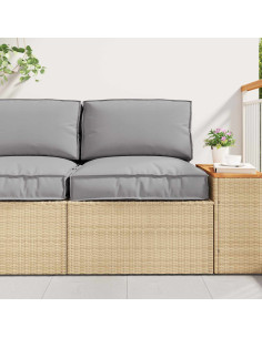 Set di Cuscini per Pallet 2 pcs Grigio Tessuto Oxford