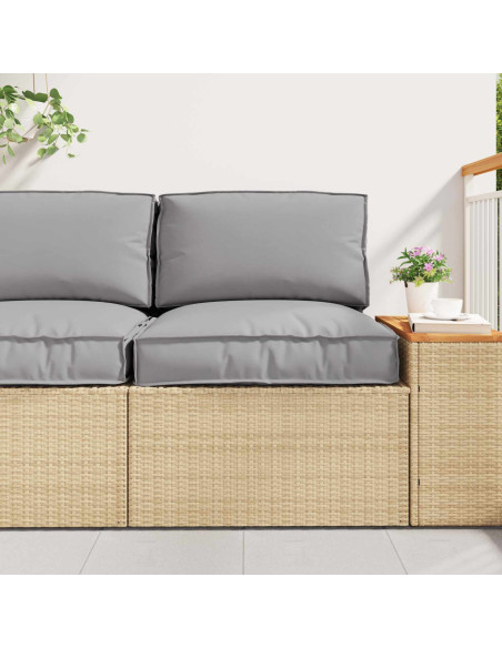 Set di Cuscini per Pallet 2 pcs Grigio Tessuto Oxford