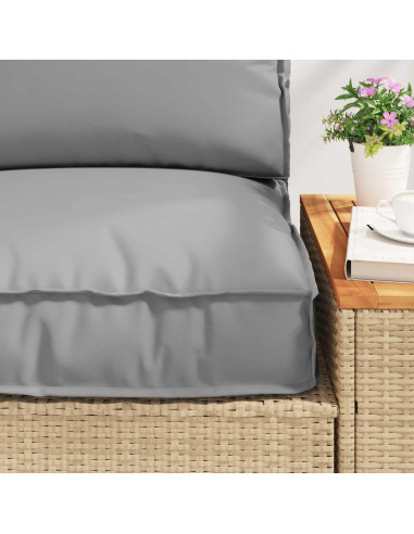 Set di Cuscini per Pallet 2 pcs Grigio Tessuto Oxford