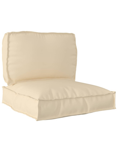 Set di Cuscini per Pallet 2 pcs Beige Tessuto Oxford