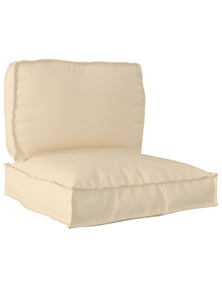 Set di Cuscini per Pallet 2 pcs Beige Tessuto Oxford
