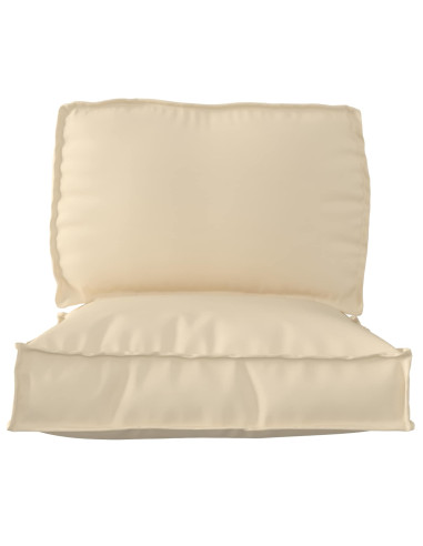 Set di Cuscini per Pallet 2 pcs Beige Tessuto Oxford
