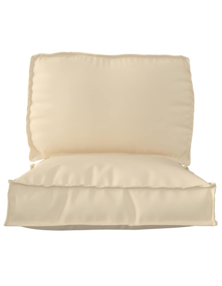 Set di Cuscini per Pallet 2 pcs Beige Tessuto Oxford