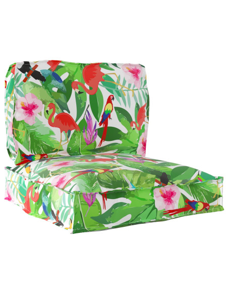 Set di Cuscini per Pallet Floreale 2 pcs Giungla Tropicale