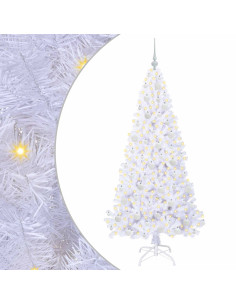 Albero di Natale artificiale Bianco 180 cm PVC e Acciaio 2