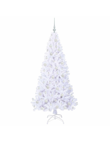 Albero di Natale artificiale Bianco 180 cm PVC e Acciaio