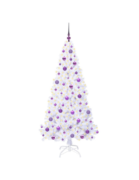 Albero di Natale artificiale Bianco 180 cm PVC e Acciaio