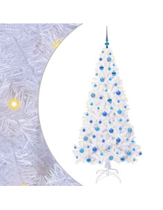 Albero di Natale artificiale Bianco 180 cm PVC e Acciaio 2