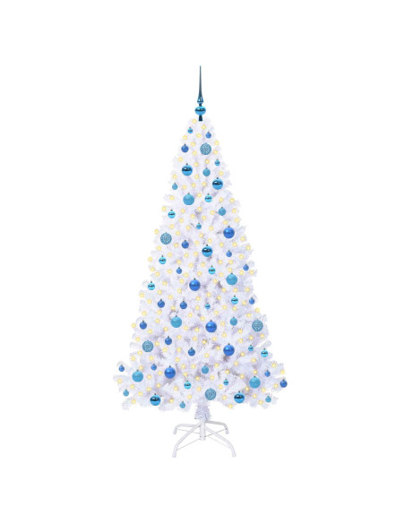 Albero di Natale artificiale Bianco 180 cm PVC e Acciaio