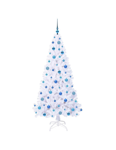 Albero di Natale artificiale Bianco 180 cm PVC e Acciaio