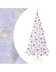 Albero di Natale artificiale Bianco 210 cm PVC e Acciaio 2