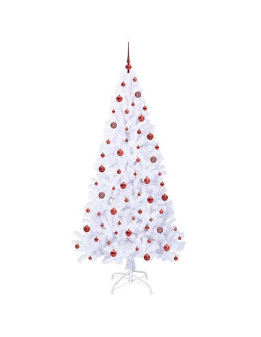 Albero di Natale artificiale Bianco 210 cm PVC e Acciaio