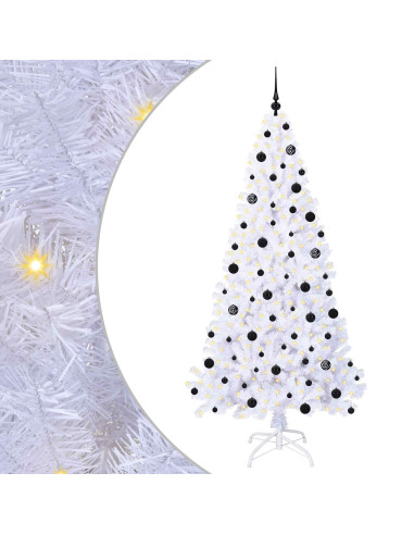 Albero di Natale artificiale Bianco 210 cm PVC e Acciaio