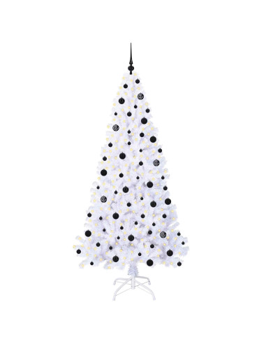 Albero di Natale artificiale Bianco 210 cm PVC e Acciaio