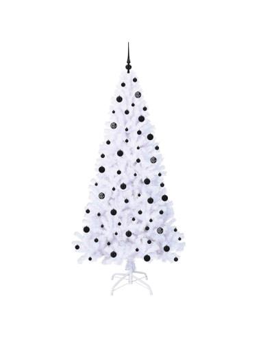 Albero di Natale artificiale Bianco 210 cm PVC e Acciaio