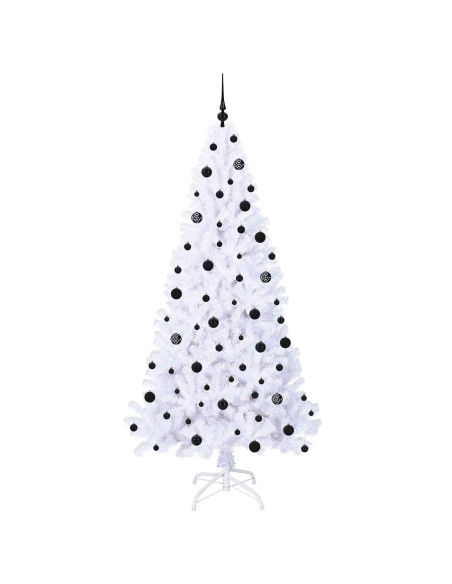 Albero di Natale artificiale Bianco 210 cm PVC e Acciaio