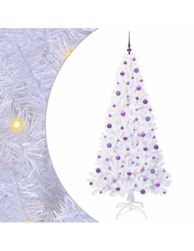 Albero di Natale artificiale Bianco 210 cm PVC e Acciaio