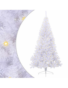 Albero di Natale artificiale Bianco 240 cm PVC e Acciaio 2