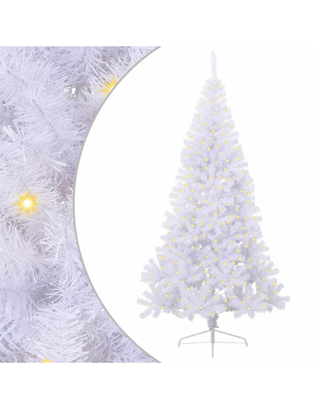 Albero di Natale artificiale Bianco 240 cm PVC e Acciaio