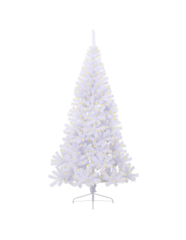 Albero di Natale artificiale Bianco 240 cm PVC e Acciaio