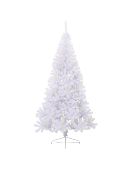Albero di Natale artificiale Bianco 240 cm PVC e Acciaio
