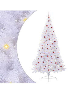 Albero di Natale artificiale Bianco 240 cm PVC e Acciaio 2