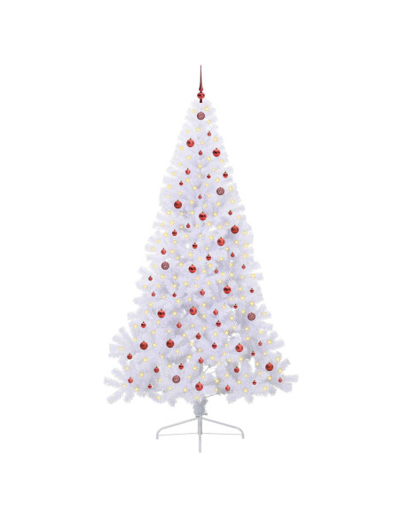 Albero di Natale artificiale Bianco 240 cm PVC e Acciaio