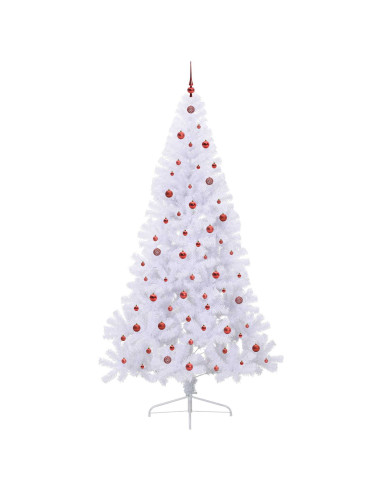 Albero di Natale artificiale Bianco 240 cm PVC e Acciaio