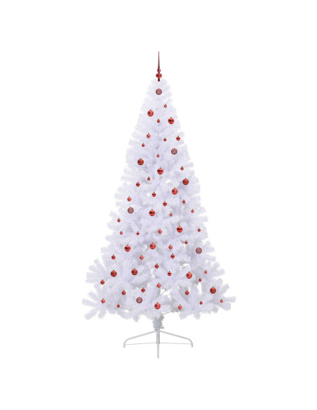 Albero di Natale artificiale Bianco 240 cm PVC e Acciaio