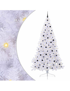 Albero di Natale artificiale Bianco 240 cm PVC e Acciaio 2