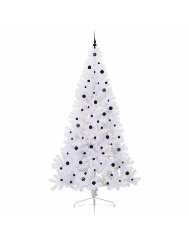 Albero di Natale artificiale Bianco 240 cm PVC e Acciaio