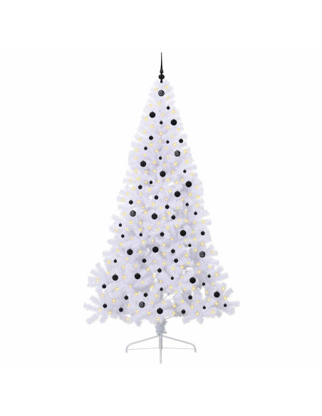 Albero di Natale artificiale Bianco 240 cm PVC e Acciaio