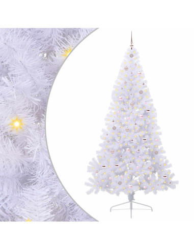 Albero di Natale artificiale Bianco 240 cm PVC e Acciaio