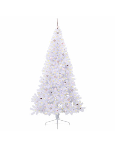 Albero di Natale artificiale Bianco 240 cm PVC e Acciaio