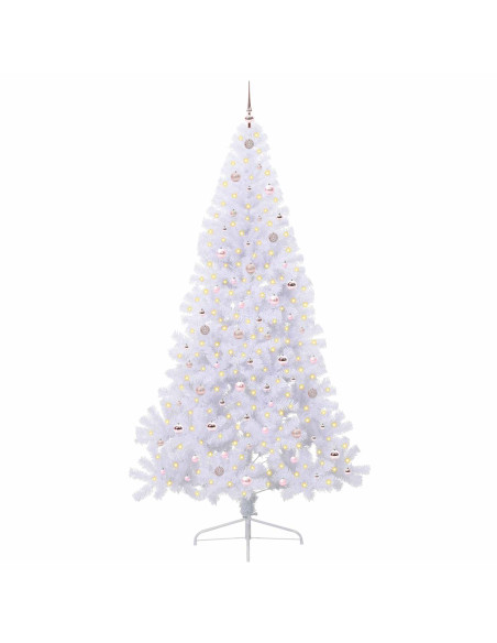 Albero di Natale artificiale Bianco 240 cm PVC e Acciaio