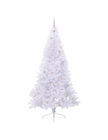 Albero di Natale artificiale Bianco 240 cm PVC e Acciaio