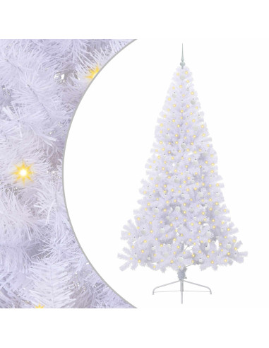 Albero di Natale artificiale Bianco 240 cm PVC e Acciaio