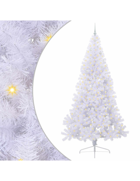 Albero di Natale artificiale Bianco 240 cm PVC e Acciaio