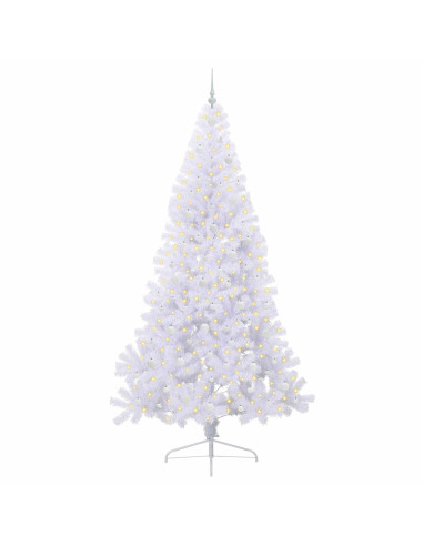 Albero di Natale artificiale Bianco 240 cm PVC e Acciaio