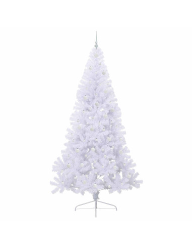 Albero di Natale artificiale Bianco 240 cm PVC e Acciaio